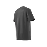 Remera negra de algodón con logo de Adidas bordado en blanco en el pecho.