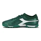 Championes de fútbol Diadora Spot Futbol TF Teen, color verde con detalles en blanco.