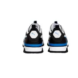 Championes Puma modelo R78 Trek, de diseño urbano con combinación de colores negro, blanco y azul. Presentan una estructura robusta con suela de plataforma, cordones ajustables y el logo de la marca en el lateral y la lengüeta.