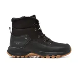 Bota Hi-Tec Jess de caña baja color negro con detalles en marrón. Cuenta con cordones redondos bicolores, cuello acolchado con piel sintética y suela de goma con dibujo de tracción.