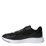 Championes deportivos Topper modelo Wind 5, color negro con detalles en gris y suela blanca. Presentan una combinación de malla transpirable y refuerzos sintéticos, con cierre de cordones y logo de la marca en el lateral.