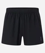 Bermuda deportiva masculina modelo runner, confeccionada en tejido técnico de poliéster con elastano. Presenta cintura elástica con cordón interno de ajuste, recortes laterales y bajo redondeado para mayor libertad de movimiento.