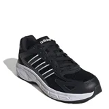 Championes Adidas Eclyptix 2000 de estilo deportivo, confeccionados en una combinación de malla textil y refuerzos sintéticos. Presentan un diseño en color negro con las icónicas tres tiras laterales en blanco y una entresuela de goma blanca que proporciona amortiguación y soporte.