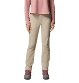 Pantalón de senderismo color beige, con tecnología Omni-Shield y Omni-Shade. Presenta rodillas articuladas, bolsillos funcionales y puños ajustables con broches a presión.