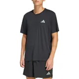 Remera deportiva Adidas Adi365 Essentials de manga corta y cuello redondo en color negro, con el logo de la marca estampado en blanco en el pecho.