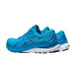 Championes de running Asics Gel-Kayano 29, color negro con detalles en rojo y amarillo. Presentan tecnología FF Blast+ en la entresuela para mayor amortiguación y diseño de malla transpirable.