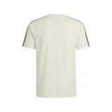 Remera de algodón de la colección adidas Originals, color blanco crema con detalles en bordó. Presenta el logo del trébol de adidas y el escudo de la selección de España en el pecho, junto con las tres tiras características de la marca en los hombros.