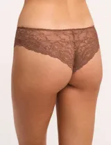 Panty de microtul y encaje color gris.
