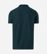 Remera polo de manga corta con cuello tradicional sin botones, confeccionada en tejido con textura mini grid.