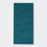 Cuello tubular multifuncional de lana merino, color azul verdoso, ideal para clima frío.