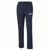 Pantalón de jogging Puma color azul marino, con cintura elástica y logo de la marca estampado en blanco en la pierna izquierda.