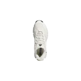 Championes Adidas Megaride color blanco, con diseño técnico y suela translúcida con aberturas características de la línea Megaride.