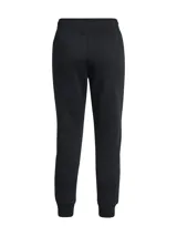 Pantalón de jogging Under Armour modelo Unstoppable FLC color negro, de corte ajustado en las piernas, confeccionado en tejido de doble punto suave, elástico y transpirable que absorbe el sudor. Cuenta con cintura elástica, bolsillos laterales y un bolsillo cargo con cremallera.