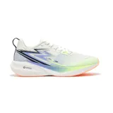 Championes de running 361° Fast Wind CQT, color blanco con detalles en azul, verde y naranja en el lateral y la suela.