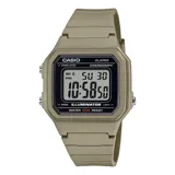 Reloj digital Casio color arena con caja rectangular, pantalla digital con retroiluminación LED, cronómetro, alarma y calendario. Resistente al agua hasta 50 metros.