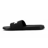 Sandalias estilo ojotas Quiksilver Venice para hombre, color negro con tira ancha y el logotipo de la marca en relieve en color blanco.