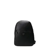 Mochila Tiffosi modelo Nova, de diseño minimalista y elegante, confeccionada en material sintético con textura granulada. Cuenta con un compartimento principal con cierre y un bolsillo frontal con cierre, decorado con el logo metálico de la marca.