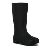 Bota de lluvia negra de caña media con suela track.