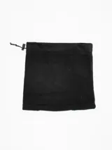 Cuello polar negro unisex, con ajuste de cordón.
