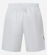 Bermuda deportiva gris para hombre, con cintura elástica, cordón de ajuste, bolsillos laterales y recortes laterales con red. Confeccionada en poliéster.