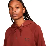 Canguro Nike color ladrillo con capucha, bolsillo tipo canguro y logo Nike Air bordado en negro en el pecho.