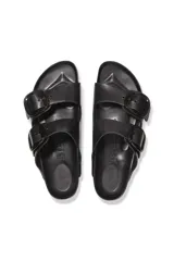 Sandalias Birkenstock Arizona Big Buckle Eva, color negro, con hebillas grandes ajustables.