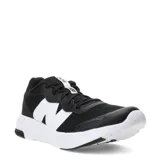 Championes urbanos New Balance modelo 578, color negro con detalles en blanco. Presentan una capellada de malla transpirable con refuerzos sintéticos, logo N lateral en contraste y suela de goma blanca con amortiguación.