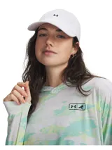 Gorra deportiva Under Armour W Essential Low Adj color blanco, con diseño clásico de perfil bajo, visera precurvada y pequeño logotipo bordado en contraste en el panel frontal.