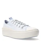 Championes urbanos Converse Chuck Taylor All Star Move, color celeste con plataforma blanca y suela celeste.