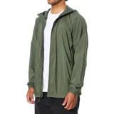 Campera rompevientos Katin color verde militar, con cierre frontal completo, capucha ajustable y puños elásticos. Confeccionada en tejido ligero e impermeable con acabado resistente al agua.