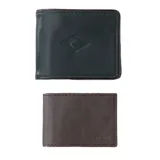 Billetera de cuero negra con logo Rip Curl en relieve. Cuenta con tecnología RFID para protección de datos.