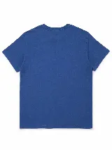 Remera Brooksfield de algodón pima color verde militar, de manga corta y cuello redondo, con pequeño logo bordado en el pecho.