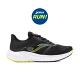 Championes deportivos Joma Elite 2501 para hombre, color negro con detalles en verde flúor. Ideales para running casual, entrenamiento ligero, caminatas o uso diario.