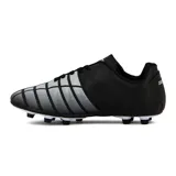 Championes de fútbol Dalponte modelo Valencia, color negro con detalles en gris y logo de Brasil.