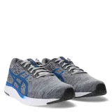 Championes Asics Streetwise de hombre, color gris con detalles en azul y suela blanca.