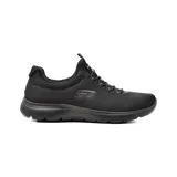 Championes deportivos Skechers Summits - Summer Blush de color negro, confeccionados con parte superior de malla transpirable y cordones elásticos. Incorporan plantilla acolchada Skechers Memory Foam y suela flexible con absorción de impactos.
