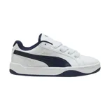 Championes Puma Park Lifestyle Easy, color blanco con detalles en azul marino.