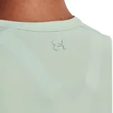 Remera Under Armour de mujer, color verde claro. Tejido suave y transpirable que absorbe el sudor y se seca rápido.