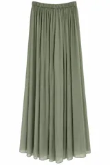 Pantalón ancho y fluido de tiro alto con cintura elástica fruncida y diseño plisado de pernera amplia.