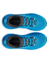 Championes de running Under Armour Infinite Elite 2, color azul brillante con detalles en negro y suela blanca con degradado. Presentan parte superior de malla técnica transpirable, cuello y lengüeta acolchados, y amortiguación UA HOVR+ de longitud completa para mayor retorno de energía.