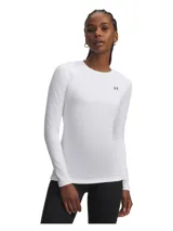 Remera de manga larga Under Armour CG Authentics Crew, color blanco, de calce ajustado.