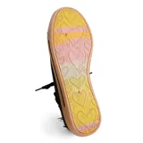 Championes Skechers BOBS B Cute 2.0 negros, de lona con detalles deshilachados, cordones decorativos y plantilla Skechers Memory Foam.