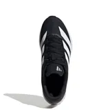 Championes de running Adidas Duramo RC 2, color negro con las icónicas tres tiras laterales en blanco y suela de goma blanca con tecnología Lightmotion. Presentan un diseño de malla transpirable y cierre con cordones.