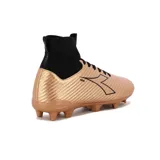 Championes de fútbol Diadora Futbol Neo Md M, color cobre con detalles en negro. Presentan cuello de tobillo alto de tejido elástico negro y logo de la marca en negro en el lateral.