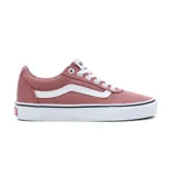 Championes Vans Ward de lona color rosa con la clásica sidestripe blanca de la marca.