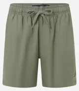 Bermuda masculina de corte recto y color beige, con cintura elástica, cordón ajustable y bolsillos laterales. Pertenece a la marca Ripping.