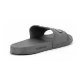 Sandalias Quiksilver modelo Venice para hombre, de diseño deslizante color gris con tira ancha que incluye el logo de la marca en relieve.