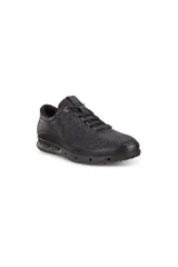 Championes Ecco Cool M Racer YakZegna negros con capellada de cuero texturizado con patrón de piel de serpiente.