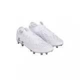 Championes de fútbol Under Armour Magnetico Select 4 FG, color negro con detalles en verde neón. Presentan un diseño aerodinámico con texturas en la parte superior y suela con tapones para césped natural.