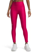 Calza deportiva Under Armour de tiro alto, confeccionada en tejido HeatGear elástico y de secado rápido. Presenta un diseño ajustado con costuras ergonómicas, cintura antideslizante y bolsillo lateral.